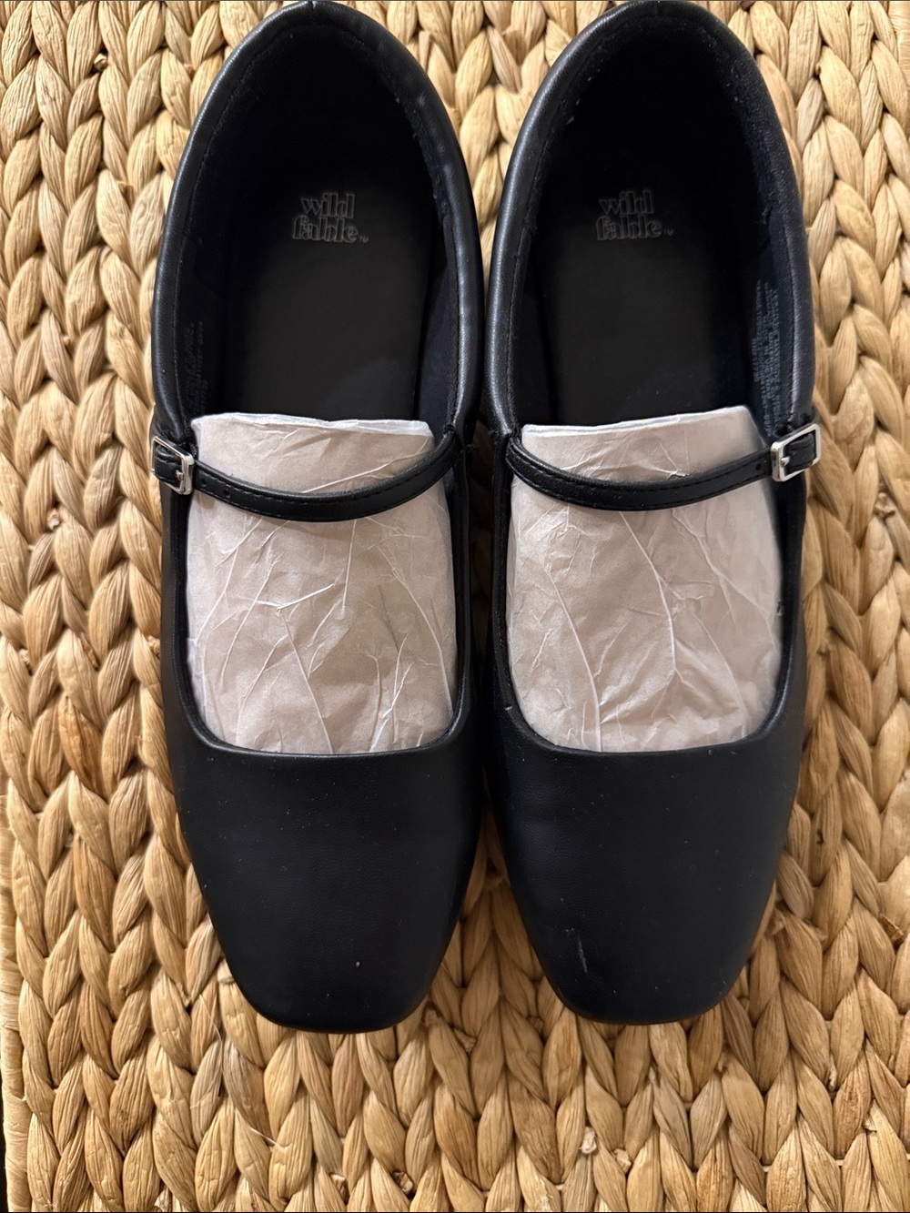 wild fable Black Mary Jane Style Flats with Strap